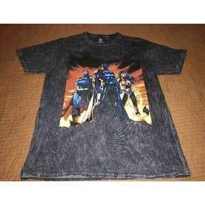DC Comics‎ Men's Sz Medium Gray T-Shirt Superman, Batman, Wonder Woman